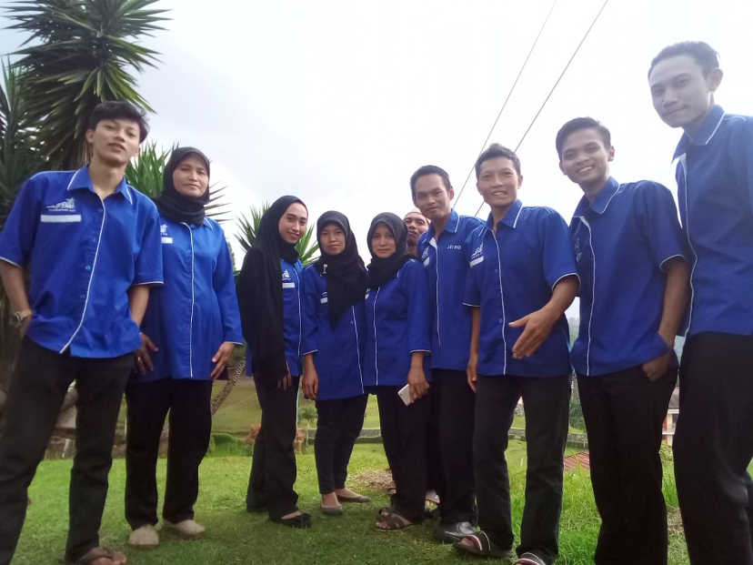 Palm Kartika Staffs in blue uniform